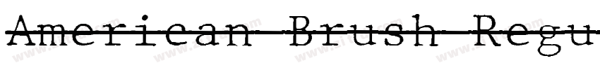American Brush Regul字体转换